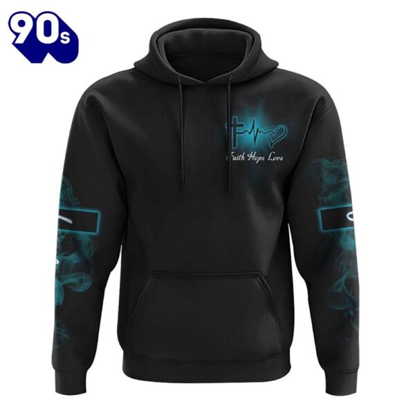 Jesus Is My Savior Cross Light Smoke 3D Hoodie