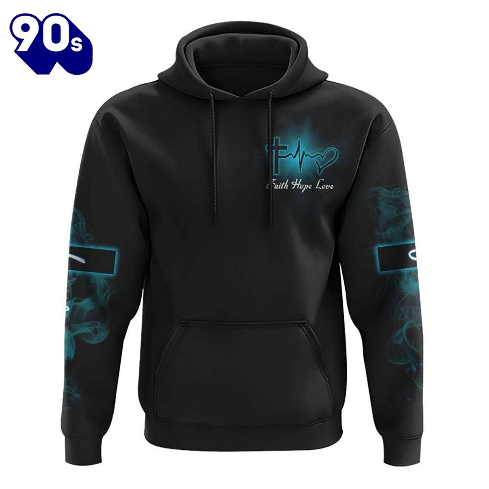 Jesus Is My Savior Cross Light Smoke 3D Hoodie Jesus Is My Savior Cross Light Smoke 3D Hoodie