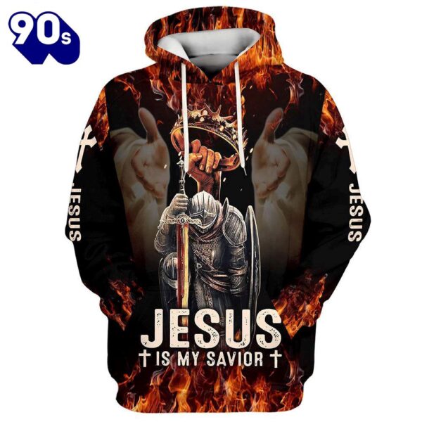 Jesus Is My Savior Knight 3D Hoodies Jesus Hoodie