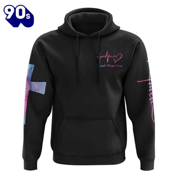 Jesus It’s Not Religion Heart Watercolor 3D Hoodie