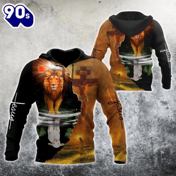 Jesus Lion Lamp God 3D Hoodie
