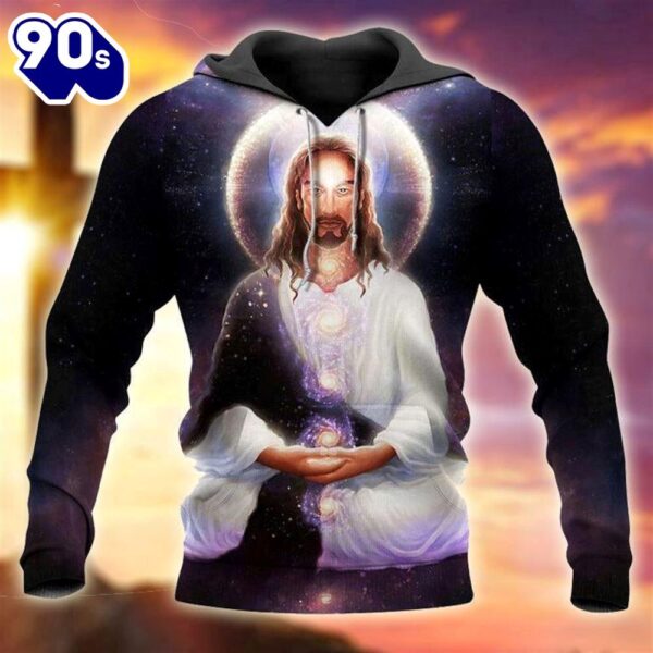 Jesus Menditation God 3D Hoodie
