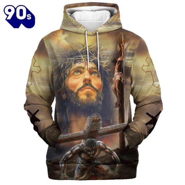 Jesus On The Cross 3D Hoodies Jesus Hoodie