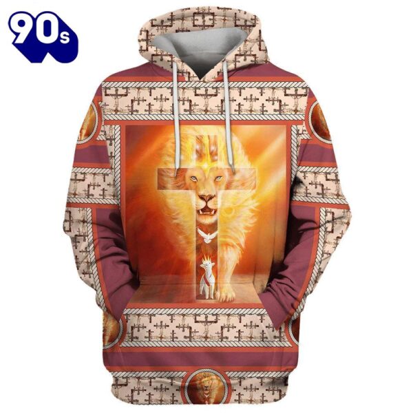 Jesus Onthe Cross God Lion Lamb Dove Hoodies Jesus Hoodie