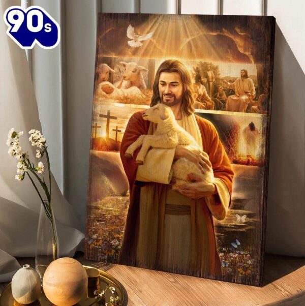 Jesus Painting Lamb Of Jesus Heaven Light Jesus Life Canvas Wall Art