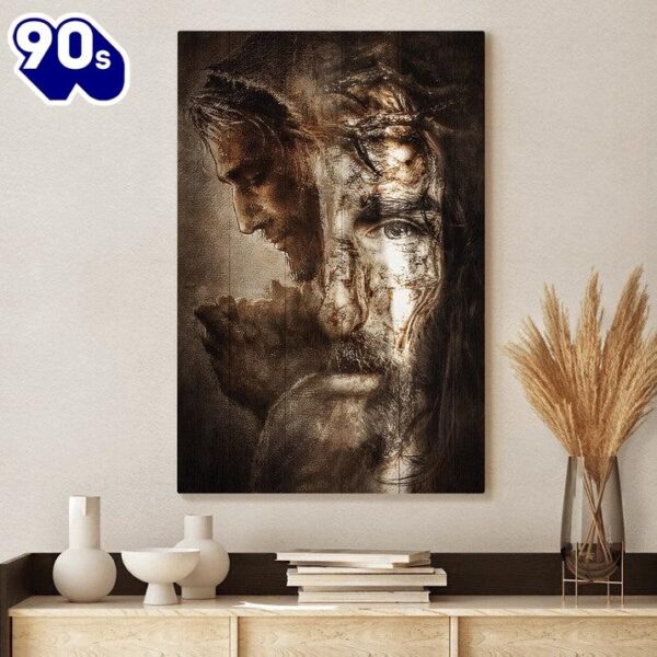 Jesus Pray And Believe Canvas Wall Art