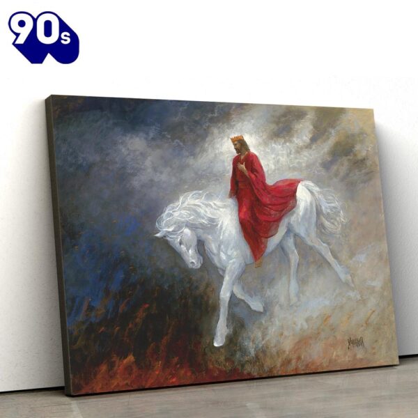 Jesus Rides Horse – Jesus Canvas Wall Art – Christian Wall Art  Gift For Christmas
