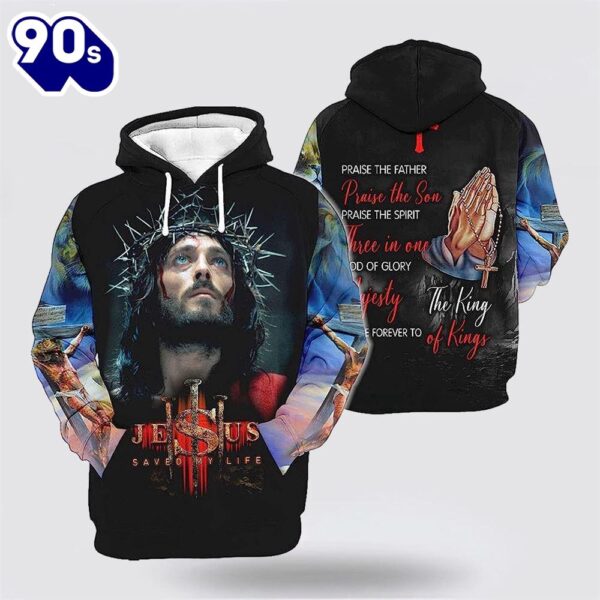 Jesus Saved My Life Hand Pray 3D Hoodies For Women Men