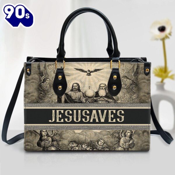 Jesus Saves Leather Handbag Christ Gifts Leather Bags  Gift For  Women Christmas