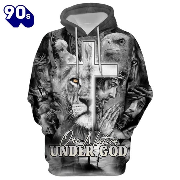 Jesus The Cross Lion Of Judah Hoodie For