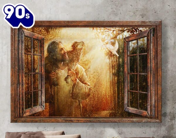 Jesus The Lamb And The Dove Canvas Wall Art