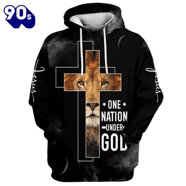 Jesus The Lion Of Judah One Nation Under God Hoodies Jesus Hoodie