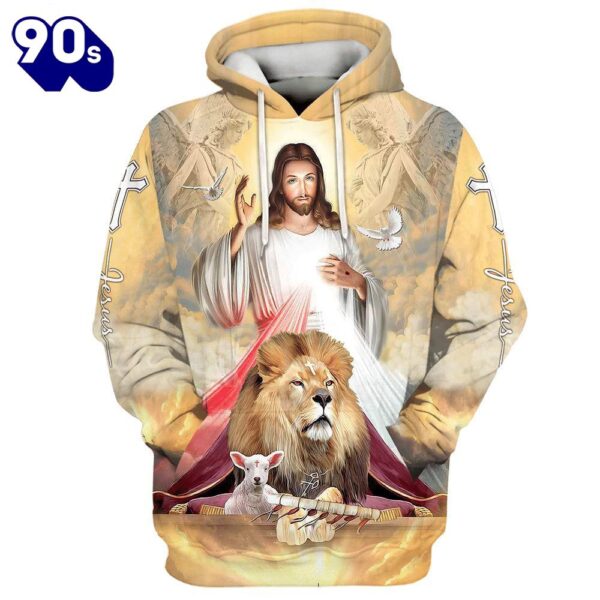 Jesus The Lion Of Judah The Lamb Of God Hoodies Jesus Hoodie