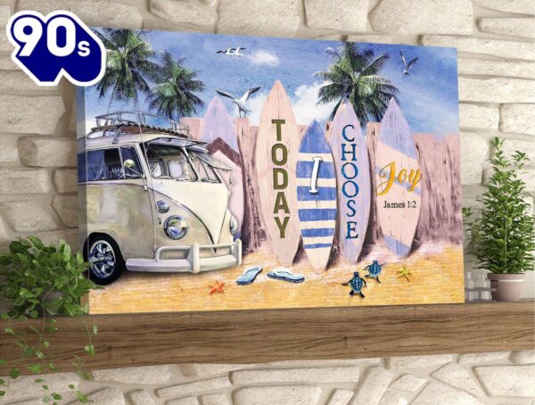 Jesus Today I Choose Joy Sand Beach Canvas Wall Art
