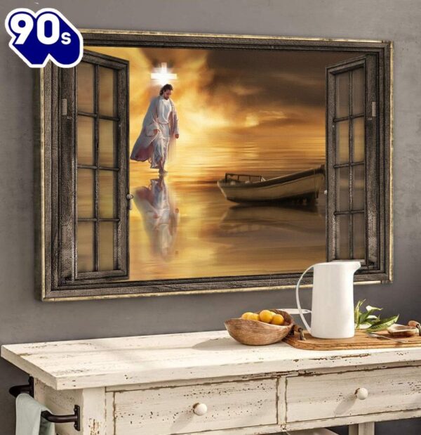 Jesus Walking On Water Canvas Wall Art