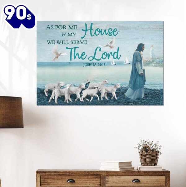 Jesus We Will Serve The Lord Canvas Wall Art