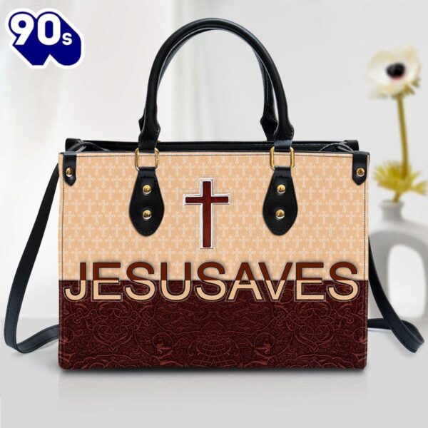Jesusaves Cross Leather Handbag Christ Gifts Leather Bags  Gift For  Women Christmas