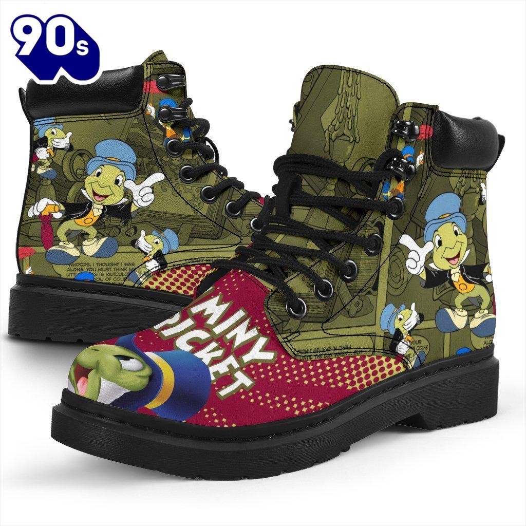 Jiminy Cricket Leather Boots Shoes Pinocchio Gift For Fan Jiminy Cricket Leather Boots Shoes Pinocchio Gift For Fan