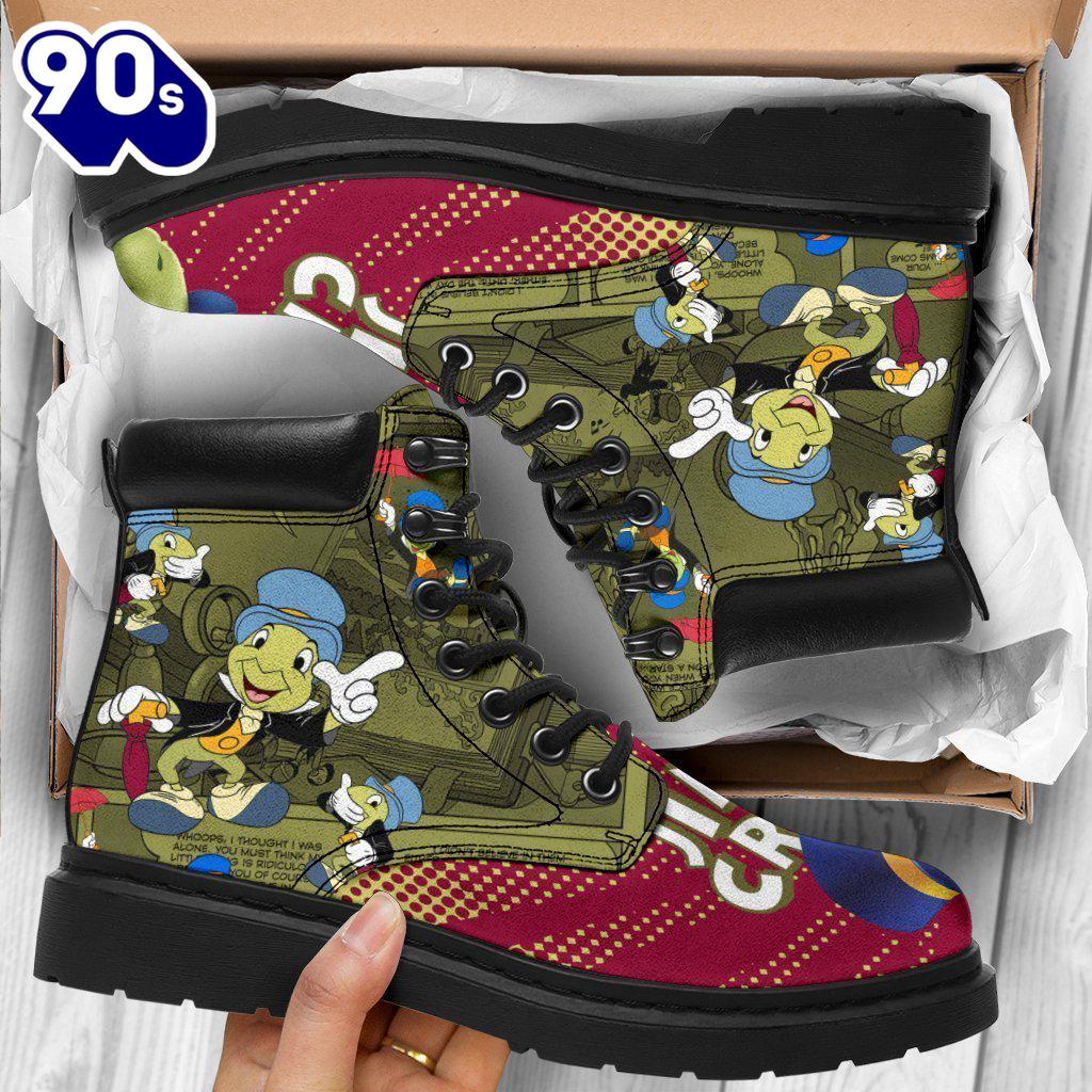 Jiminy Cricket Leather Boots Shoes Pinocchio Gift For Fan Jiminy Cricket Leather Boots Shoes Pinocchio Gift For Fan