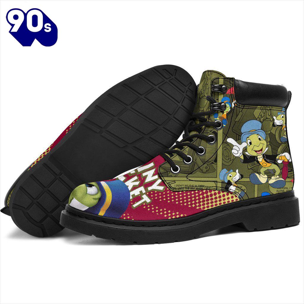 Jiminy Cricket Leather Boots Shoes Pinocchio Gift For Fan Jiminy Cricket Leather Boots Shoes Pinocchio Gift For Fan