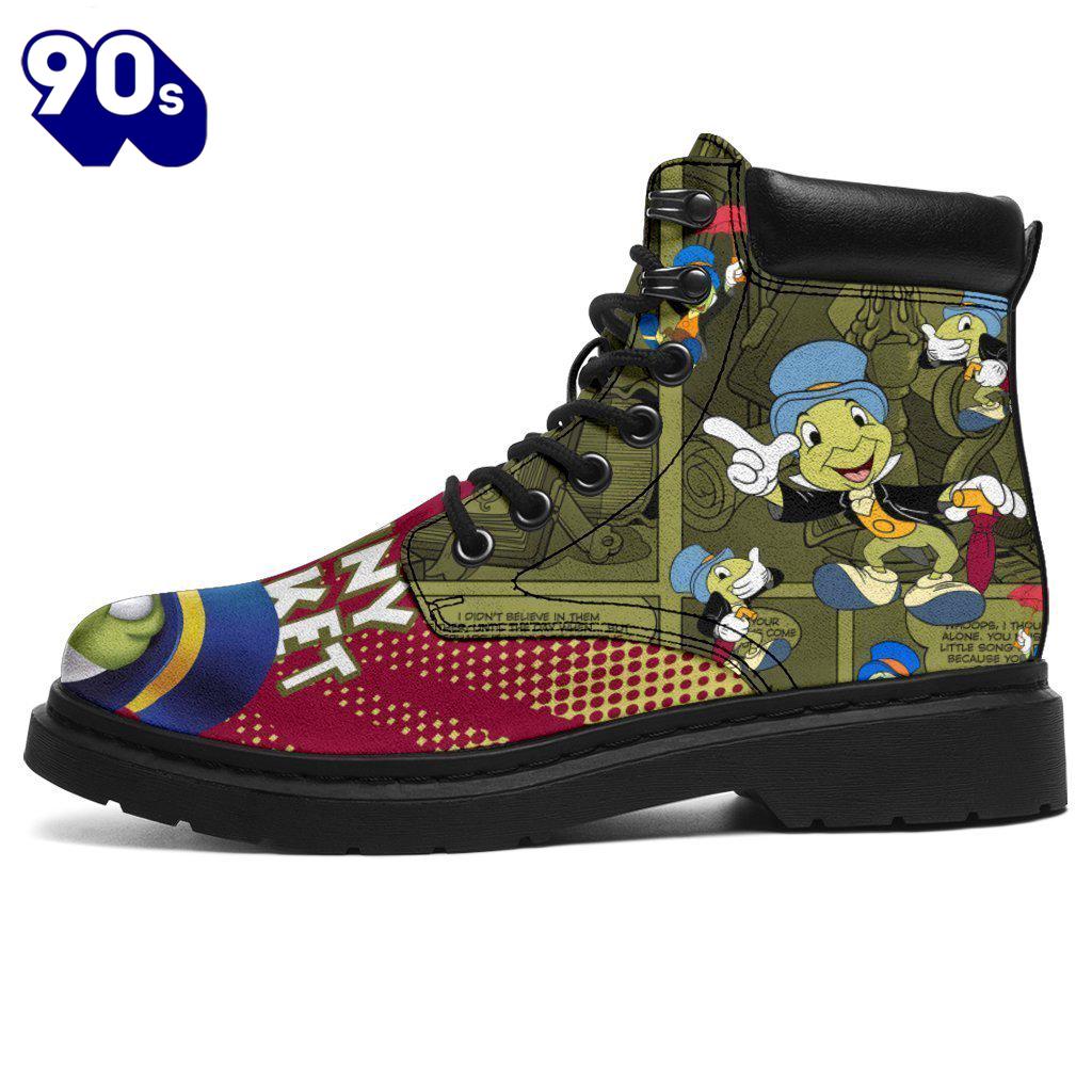 Jiminy Cricket Leather Boots Shoes Pinocchio Gift For Fan Jiminy Cricket Leather Boots Shoes Pinocchio Gift For Fan