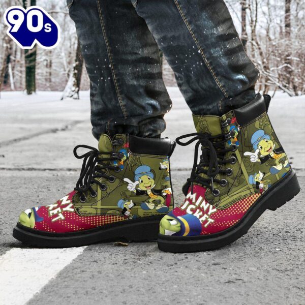 Jiminy Cricket Leather Boots Shoes Pinocchio Gift For Fan