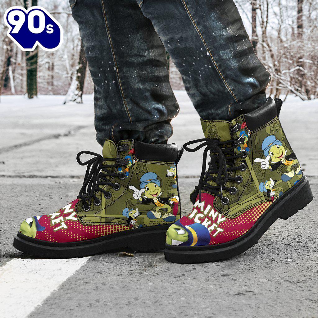 Jiminy Cricket Leather Boots Shoes Pinocchio Gift For Fan Jiminy Cricket Leather Boots Shoes Pinocchio Gift For Fan