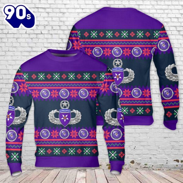 Joint Communications Support Element (Airborne) (Jcse) Christmas Aop Knitted Sweater 1