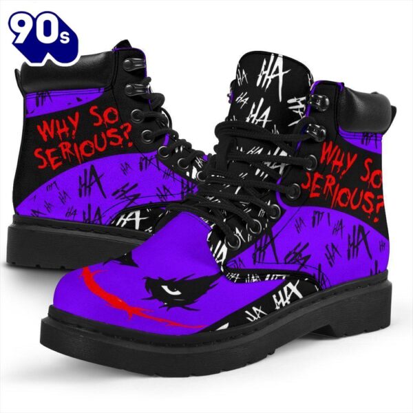 Joker Leather Boots Why So Serious Funny Gift Idea