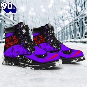 Joker Leather Boots Why So Serious Funny Gift Idea