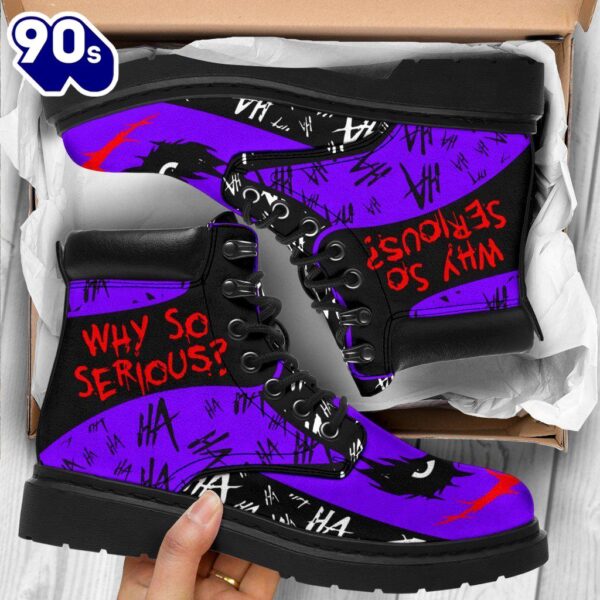 Joker Leather Boots Why So Serious Funny Gift Idea