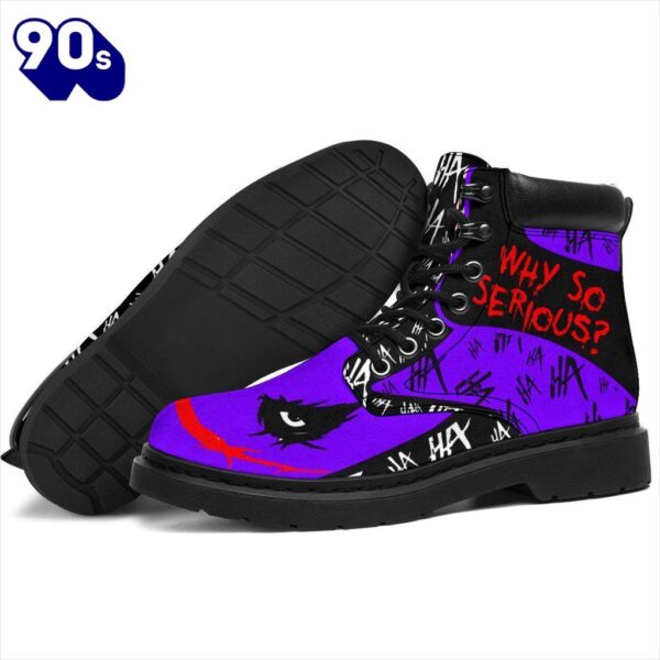 Joker Leather Boots Why So Serious Funny Gift Idea