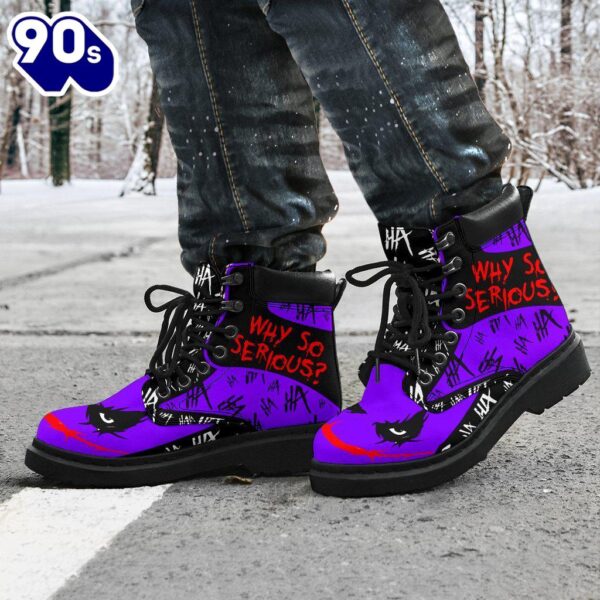 Joker Leather Boots Why So Serious Funny Gift Idea
