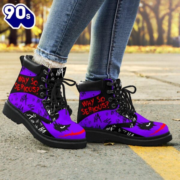 Joker Leather Boots Why So Serious Funny Gift Idea