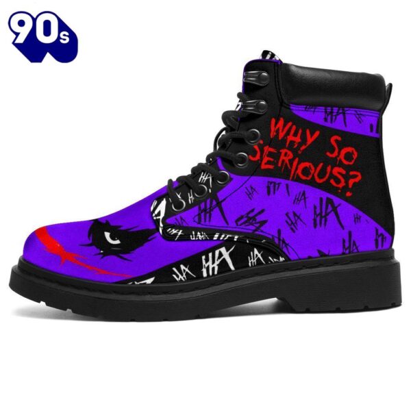 Joker Leather Boots Why So Serious Funny Gift Idea