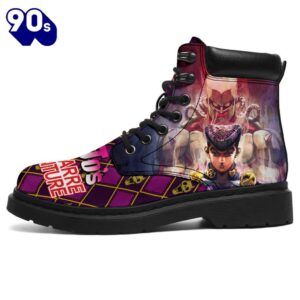 Josuke Leather Boots Custom JoJo's Bizarre Adventure Shoes Fan