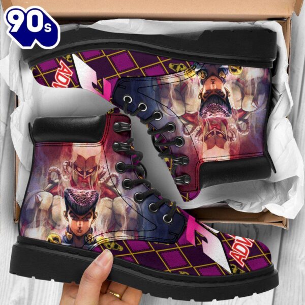 Josuke Leather Boots Custom JoJo’s Bizarre Adventure Shoes Fan