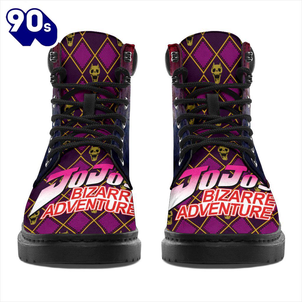 Josuke Leather Boots Custom JoJo's Bizarre Adventure Shoes Fan Josuke Leather Boots Custom JoJo's Bizarre Adventure Shoes Fan