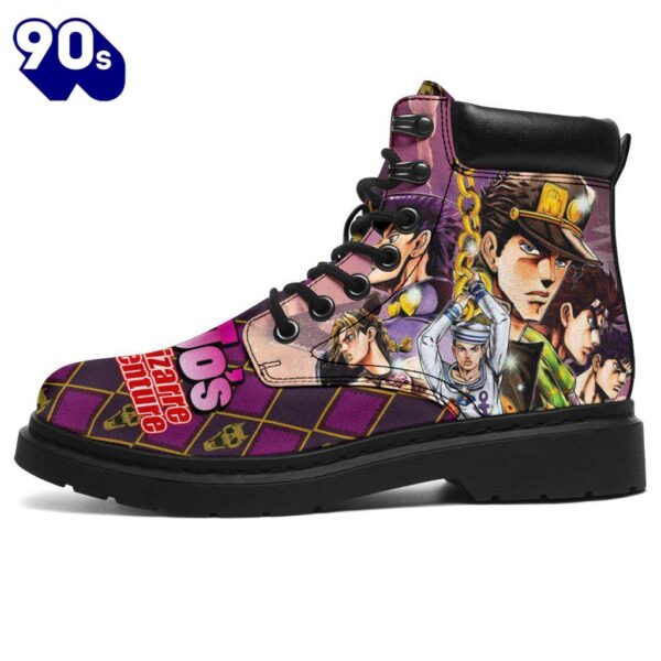 Jotaro Kujo Leather Boots Custom JoJo’s Bizarre Adventure Shoes Fan