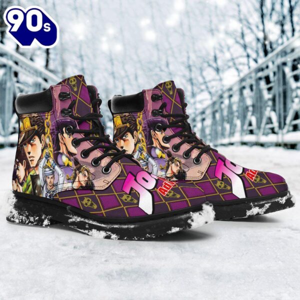 Jotaro Kujo Leather Boots Custom JoJo’s Bizarre Adventure Shoes Fan
