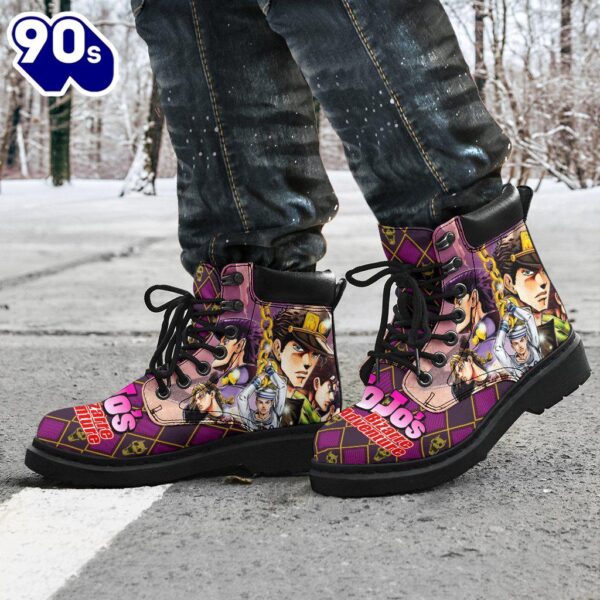 Jotaro Kujo Leather Boots Custom JoJo’s Bizarre Adventure Shoes Fan