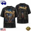 Judas Priest Official Invincible Shield World Tour 2024 Dates Vintage Heavy Metal T Shirt, Viral 3D Music Tee