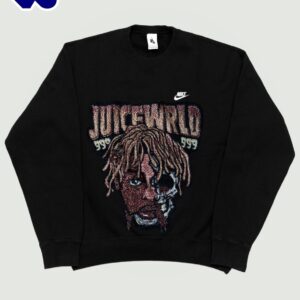 Juice Wrld Anime Embroidered Sweatshirt Fashion Style For Man And Women