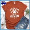 Just A Girl Who Loves Dogs Version 2 T-Shirt Gift Mom