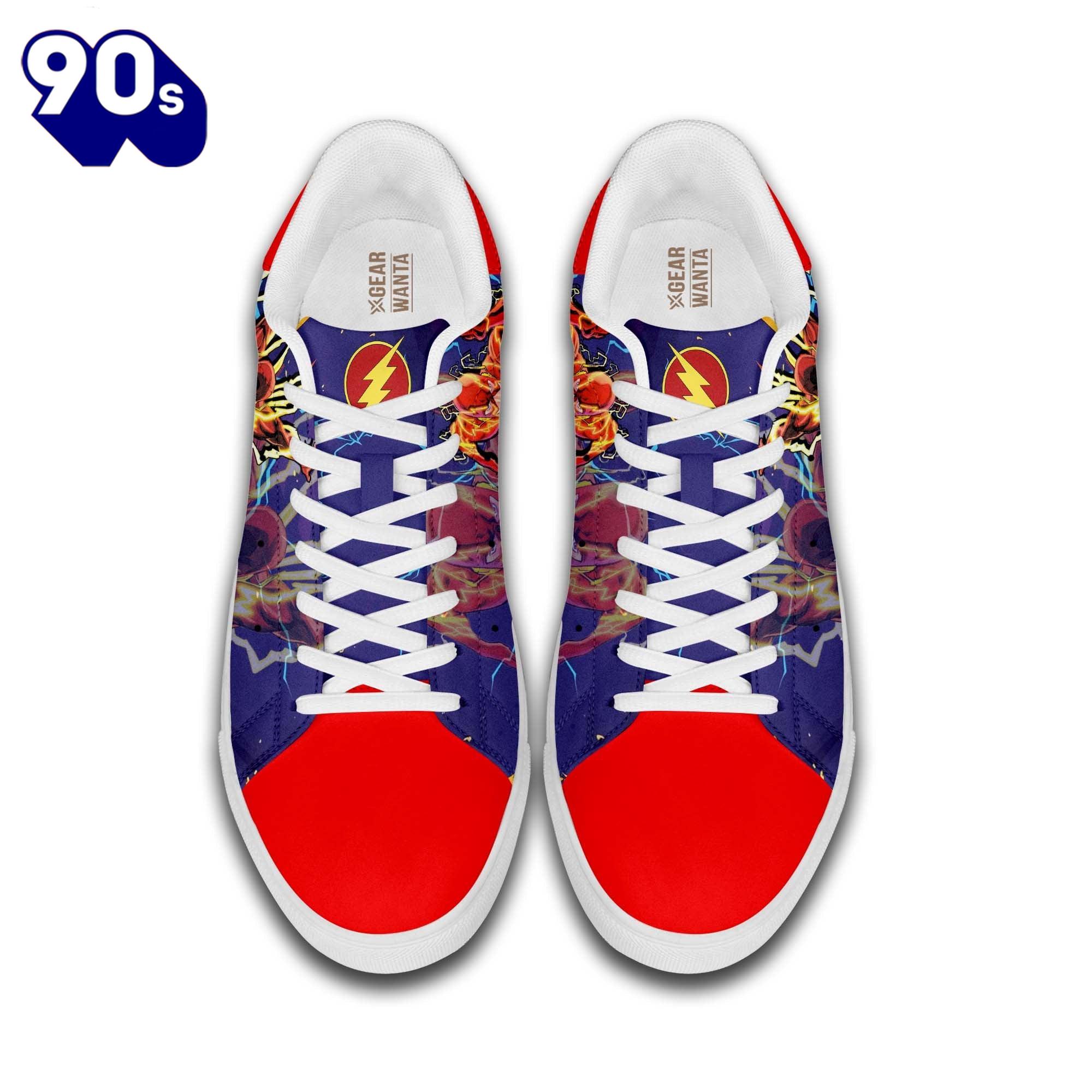 Justice League Flash Stan Smith Shoes Gift For Your Kid Justice League Flash Stan Smith Shoes Gift For Your Kid