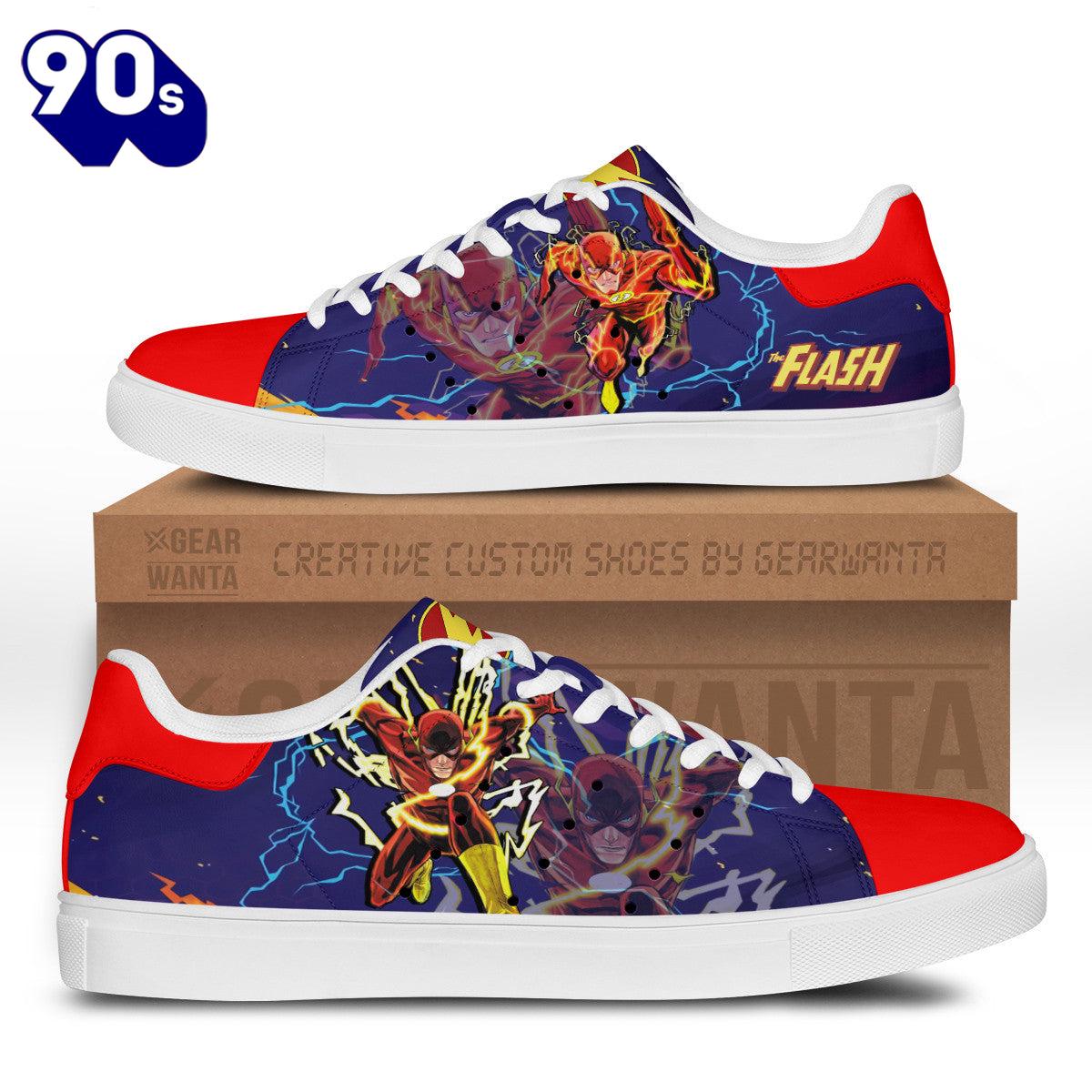 Justice League Flash Stan Smith Shoes Gift For Your Kid Justice League Flash Stan Smith Shoes Gift For Your Kid