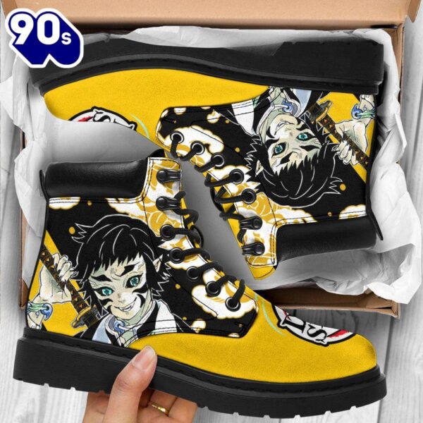 Kaigaku Leather Boots Shoes Demon Slayers Anime Custom