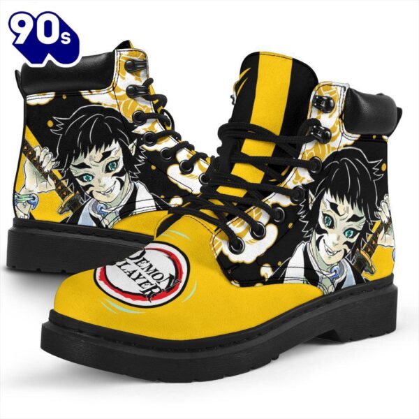 Kaigaku Leather Boots Shoes Demon Slayers Anime Custom
