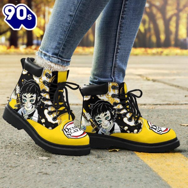 Kaigaku Leather Boots Shoes Demon Slayers Anime Custom
