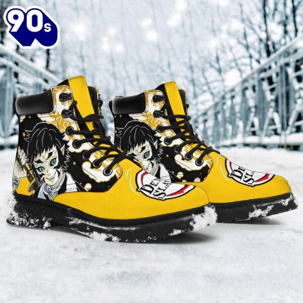 Kaigaku Leather Boots Shoes Demon Slayers Anime Custom
